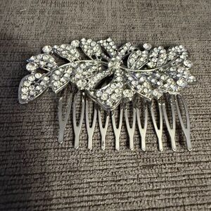 Elegant Silver Crystal Hair Comb